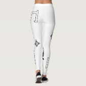Metallic van technicus - complexiteit naar realite leggings (Achterkant)