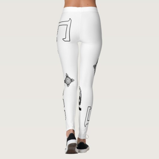 Metallic van technicus - complexiteit naar realite leggings (Achterkant)