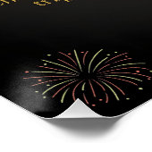 Metallic Verjaardags Cheers Perfect Poster (Hoek)