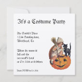 Metallic Vintage Halloween Invitation Kaart (Voorkant)