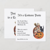 Metallic Vintage Halloween Invitation Kaart (Voorkant / Achterkant)