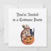 Metallic Vintage Halloween Invitation Kaart (Achterkant)