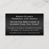 Metallic Visitekaartjes Gold Personal Life Coach (Achterkant)