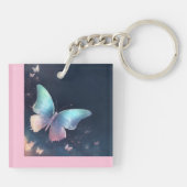  Metallic Vlinder Acryl Sleutelhanger (Achterkant)