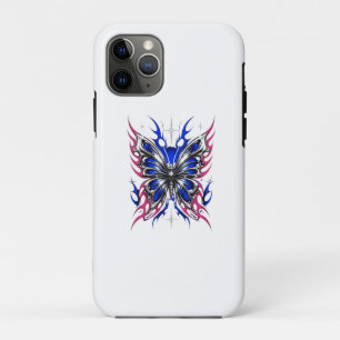 Metallic Vlinder Blauwe Roze Vlamvleugels – Gotisc Case-Mate iPhone Case