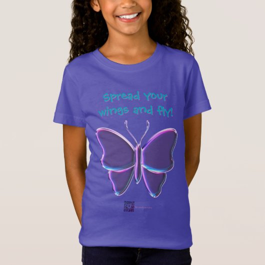 METALLIC VLINDER T-Shirt (Voorkant)
