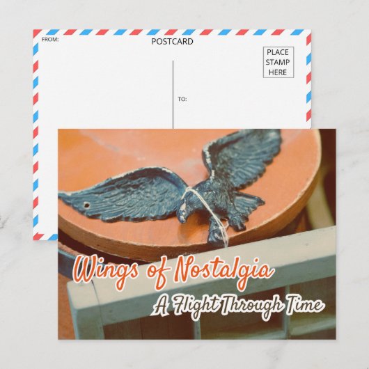 metallic vogelbeeldje briefkaart (Voorkant / Achterkant)