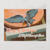 metallic vogelbeeldje briefkaart (Voorkant)