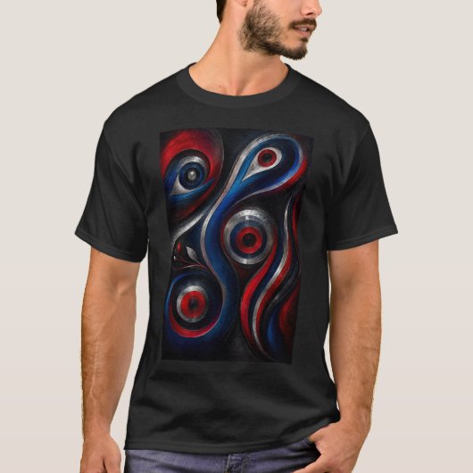 Metallic Vortex | Modern Abstract T-shirt (Voorkant)