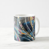Metallic Waterverf Art Dragonfly Coffee Tea Cup Koffiemok (Voorkant rechts)