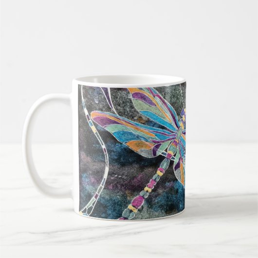 Metallic Waterverf Art Dragonfly Coffee Tea Cup Koffiemok (Links)