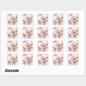 Metallic Waterverf Sakura Vierkante Sticker (Vel)