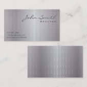 Metallic Wave Pattern Realtor Visitekaartje (Voorkant / Achterkant)