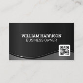 Metallic Wave | QR-code Visitekaartje (Voorkant)