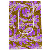 Metallic Waves-Paars-Gold-GIFT BAG m Medium Cadeauzakje (Achterkant)