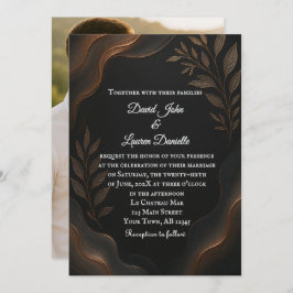 Metallic Whisper Photo Invitation Kaart