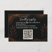 Metallic Whisper QR Code RSVP Card (Voorkant / Achterkant)