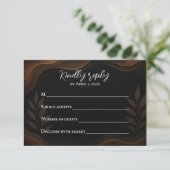 Metallic Whisper RSVP-kaart RSVP Kaartje (Staand voorkant)
