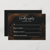 Metallic Whisper RSVP-kaart RSVP Kaartje (Voorkant / Achterkant)