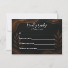 Metallic Whisper RSVP-kaart