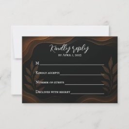 Metallic Whisper RSVP-kaart RSVP Kaartje