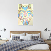 Metallic Wolf Original op Canvas Afdruk (Insitu (Slaapkamer))