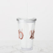 Metallic XOXO Roos Gold Valentijnsdag Love Acryl Drinkbeker (Rechts)