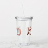 Metallic XOXO Roos Gold Valentijnsdag Love Acryl Drinkbeker (Links)