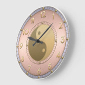 Metallic Yin Yang Clock Grote Klok (Hoek)