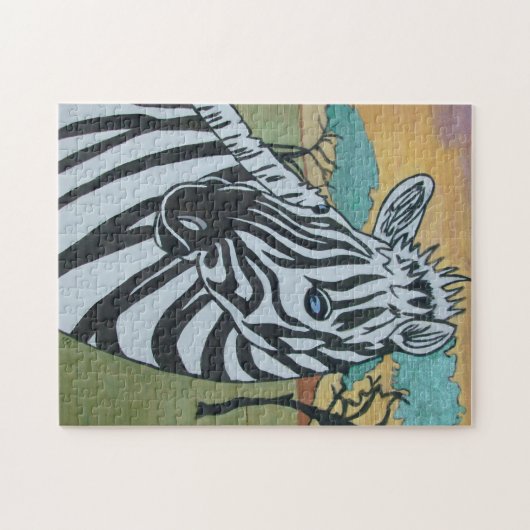 Metallic Zebra Puzzle Legpuzzel (Horizontaal)