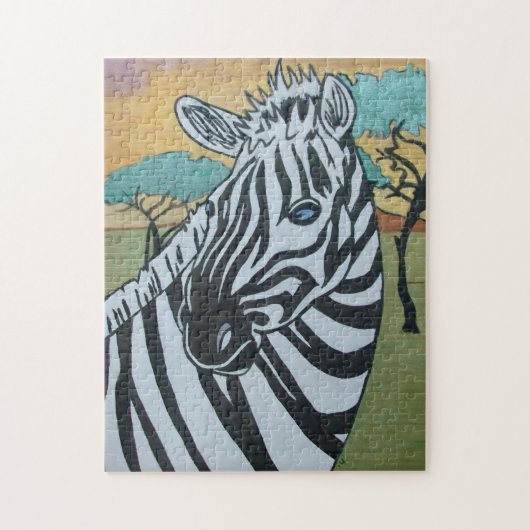 Metallic Zebra Puzzle Legpuzzel (Verticaal)