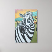 Metallic Zebra Safari op Canvas (Voorkant)