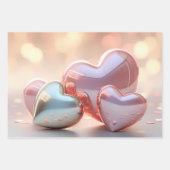 "Metallic" ziet er goud, zilver en Roos uit Inpakpapier Vel (Voorkant 3)