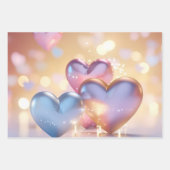 "Metallic" ziet er goud, zilver en Roos uit Inpakpapier Vel (Voorkant 2)