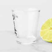 Metallic zilver 21st verjaardagsglas shot glas (Rechts)