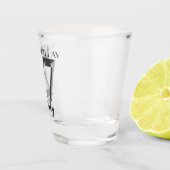 Metallic zilver 27e verjaardagsglas shot glas (Rechts)