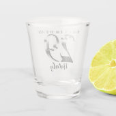 Metallic zilver 29th verjaardagsglas shot glas (Achterkant)