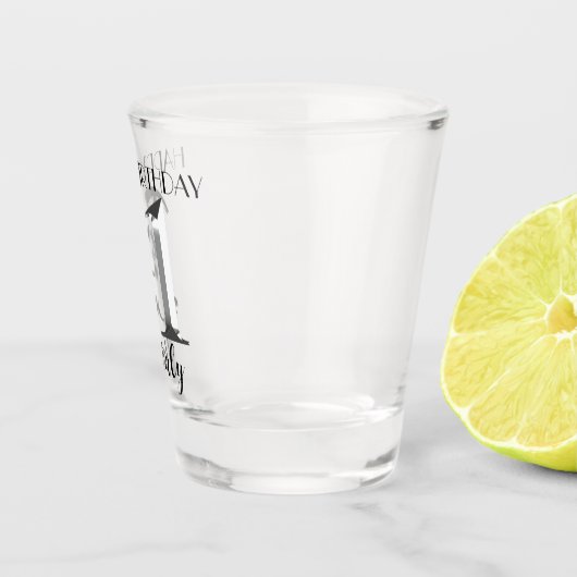 Metallic zilver 31st verjaardagsglas shot glas (Rechts)