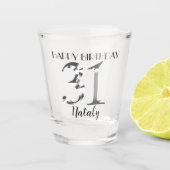 Metallic zilver 31st verjaardagsglas shot glas (Voorkant)