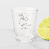 Metallic zilver 35th verjaardagsglas shot glas (Achterkant)