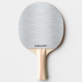 Metallic zilver Afbeelding geborsteld aluminium lo Tafeltennisbatje (Voorkant)