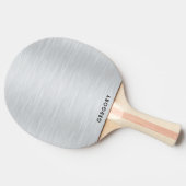 Metallic zilver Afbeelding geborsteld aluminium lo Tafeltennisbatje (Zijkant)