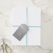 Metallic zilver bedankt cadeaulabel (Met Touw)