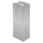 Metallic zilver Bells Wijn Cadeautas (Achterkant Gekanteld)