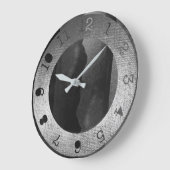 Metallic zilver Black grafiet hedendaagse verf Grote Klok (Hoek)