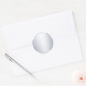 Metallic zilver Blank Moderne Sjabloon Voeg tekst  Ronde Sticker (Envelop)