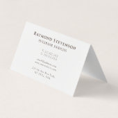 Metallic zilver chique goud professionele monogram visitekaartje (Achterkant)