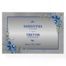 Metallic zilver, dromen van blauw gastenboek