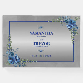 Metallic zilver, dromen van blauw gastenboek