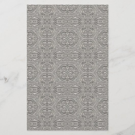 Metallic zilver elegant Victoriaans Briefpapier (Voorkant)